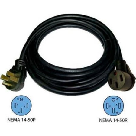 CONNTEK Conntek, 14307, 50-Ft 50-Amp RV Camp Power Straight Blade Extension Cord, NEMA 14-50P to NEMA 14-50R 14307**